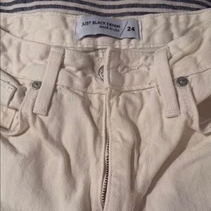 Just Black Denim Cream Jeans